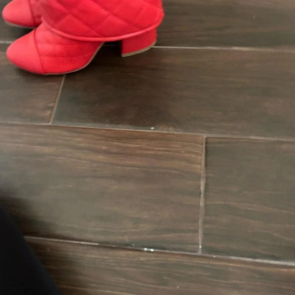 Red knee-high‎ boots with buckle #kneehighboots Size 6 NEW